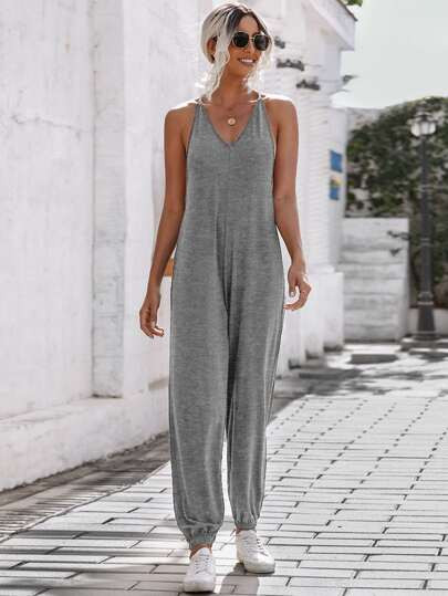 Keyhole Back Cami Jumpsuit | SHEIN