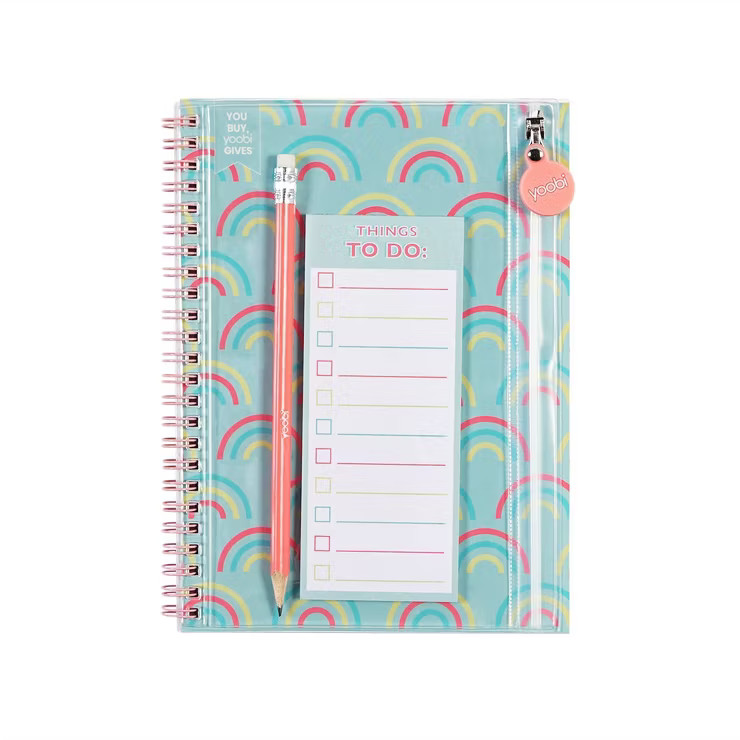 Yoobi™ 60 sheet College Ruled Spiral Journal Supplies Rainbow | Target
