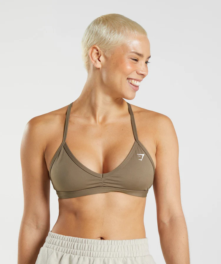 Gymshark Minimal Sports Bra - Soul Brown | Gymshark US