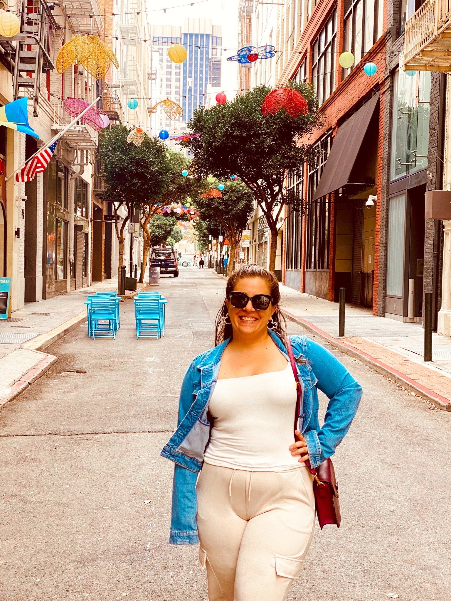 Looking back at my fall visit to San Francisco and can’t believe summer is almost over. This was one of my favorite fall looks I brought: classic Jean jacket, tank and cargo lounge pants #ootd #sanfrancisco #falllook #throwback #colorful 

#LTKTravel #LTKStyleTip #LTKSeasonal