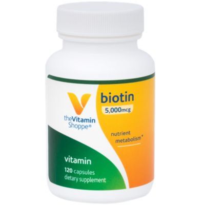 The Vitamin Shoppe Biotin 5,000MCG, Nutrient Metabolism Support for Healthy Vibrant Hair, Healthy Sk | Walmart (US)