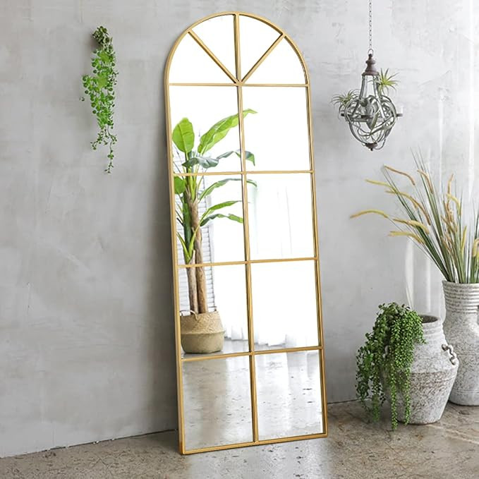 OGCAU Arched Full Length Mirror 65"x22", Floor Mirror Full Length, Full Body Mirror, Wall Mirror ... | Amazon (US)