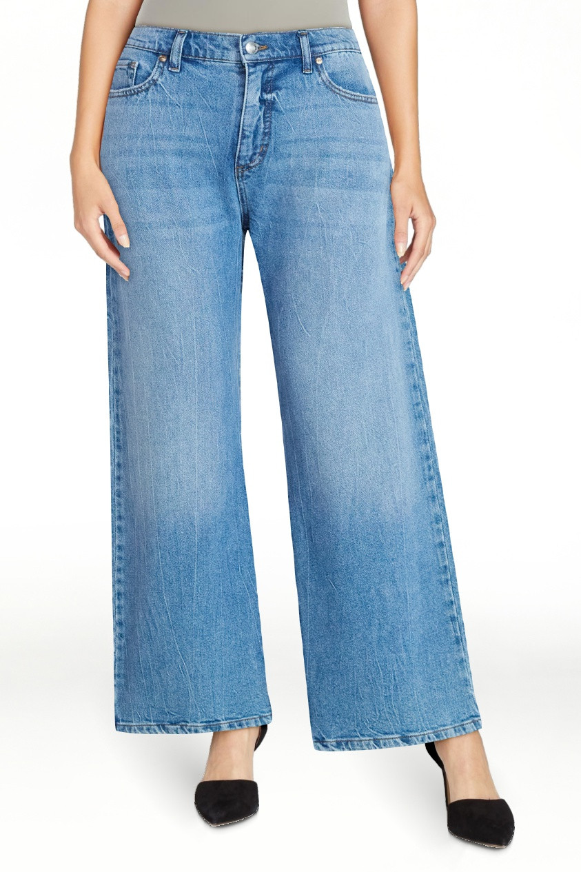 Scoop Women's Wide Leg Low Slung Jeans, 29" Inseam, Sizes 0-20 | Walmart (US)