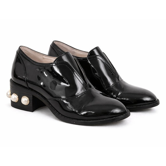 Louise Et Cie Big Kids 2.5 or 3 Womens 4 Black Patent Leather Pearl Block Shoes | Poshmark