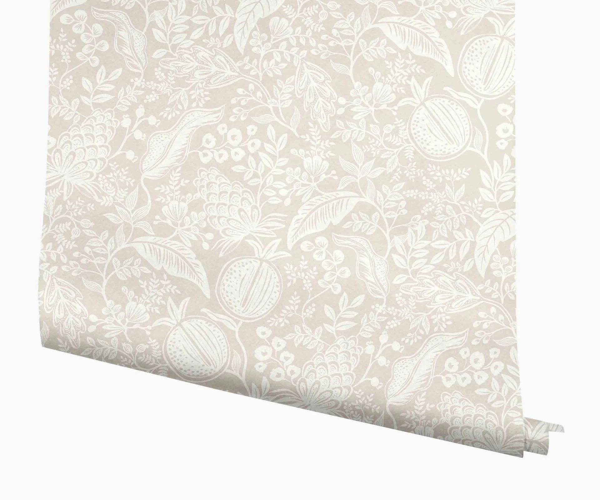 Pomegranate Wallpaper - Beige & White | Rifle Paper Co.