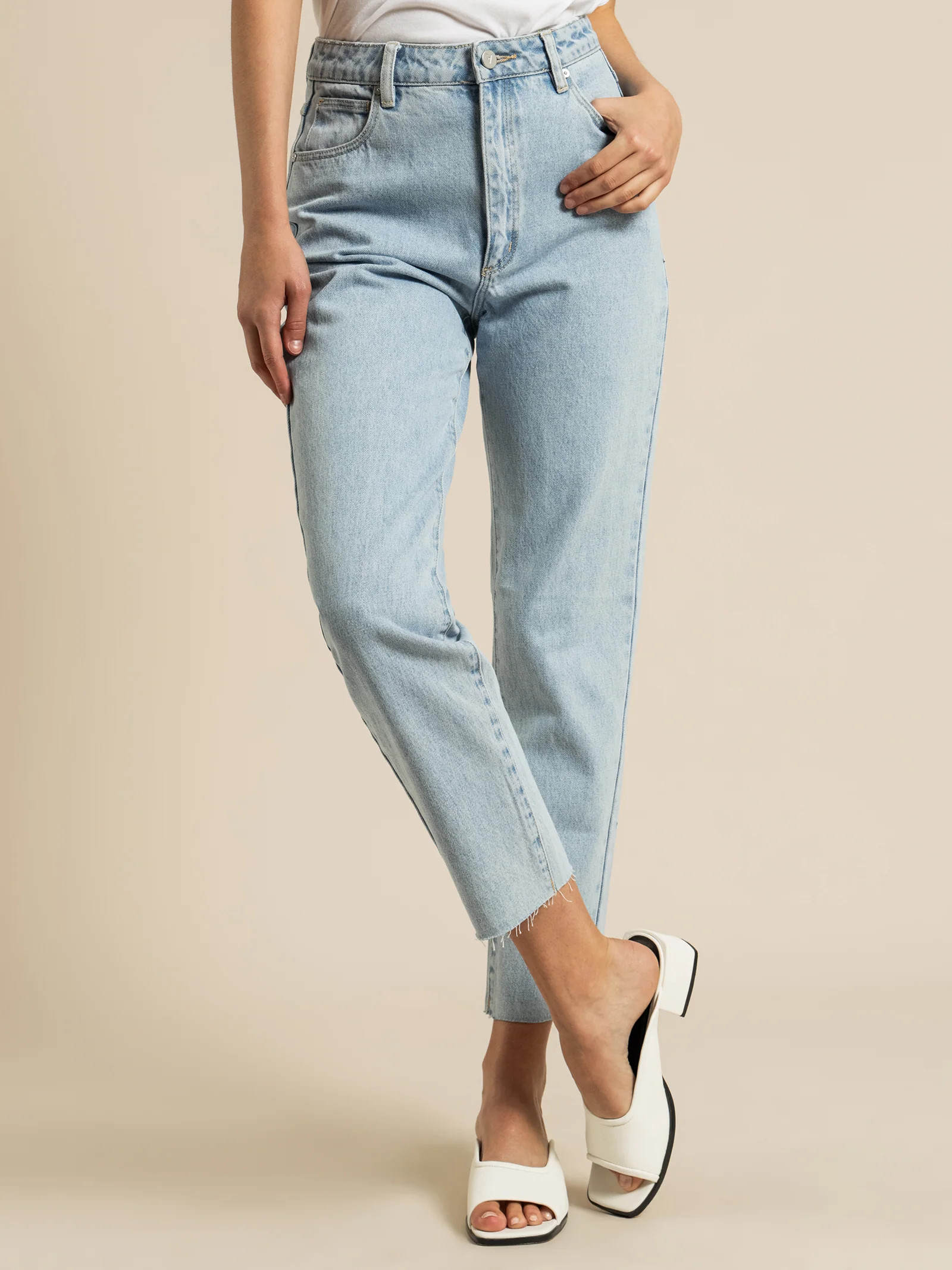 Abrand - '94 High Rise Slim Leg Mom Jeans in Walk Away Denim | Glue Store (Australia & NZ)