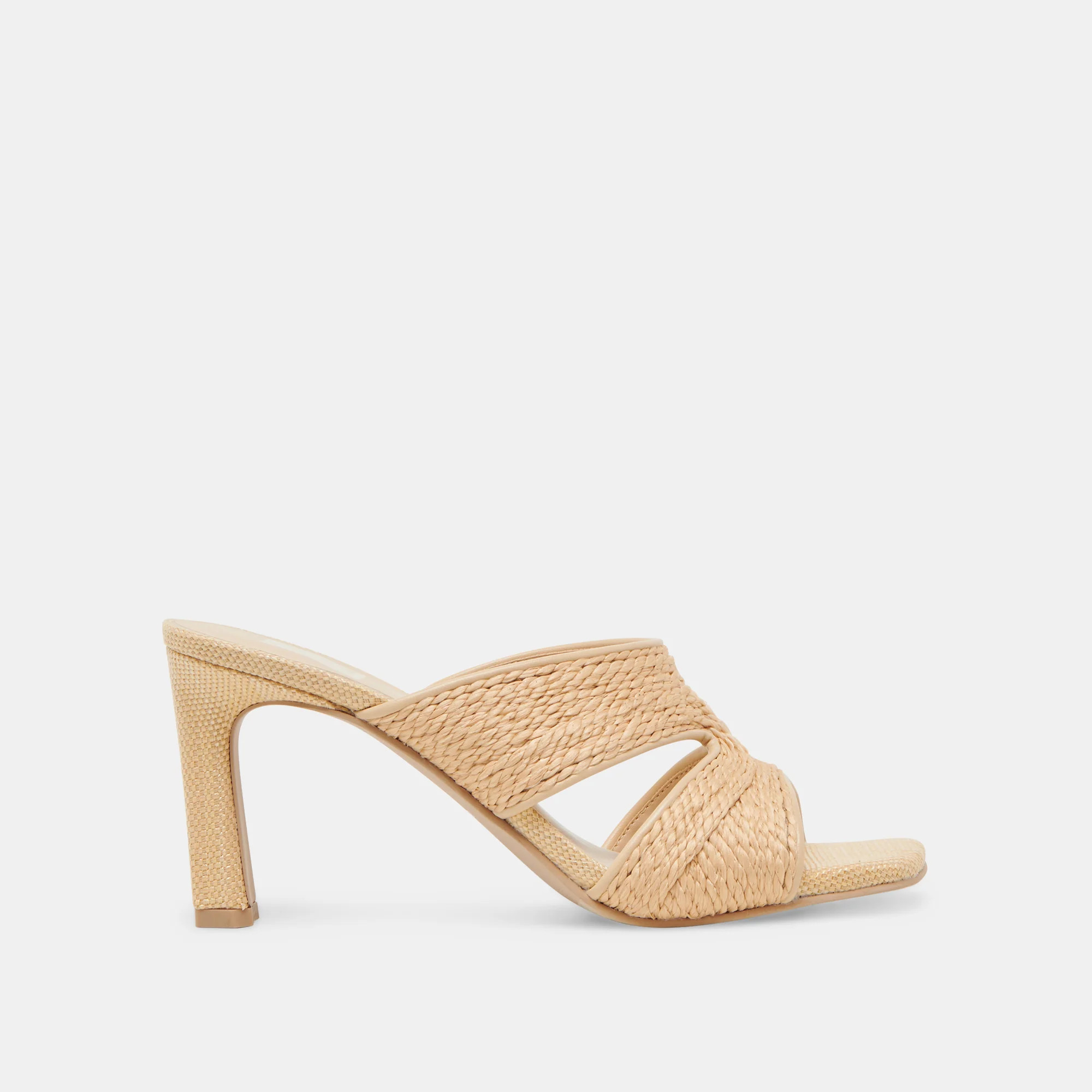 Gitel Heels Lt Natural Raffia | DolceVita.com