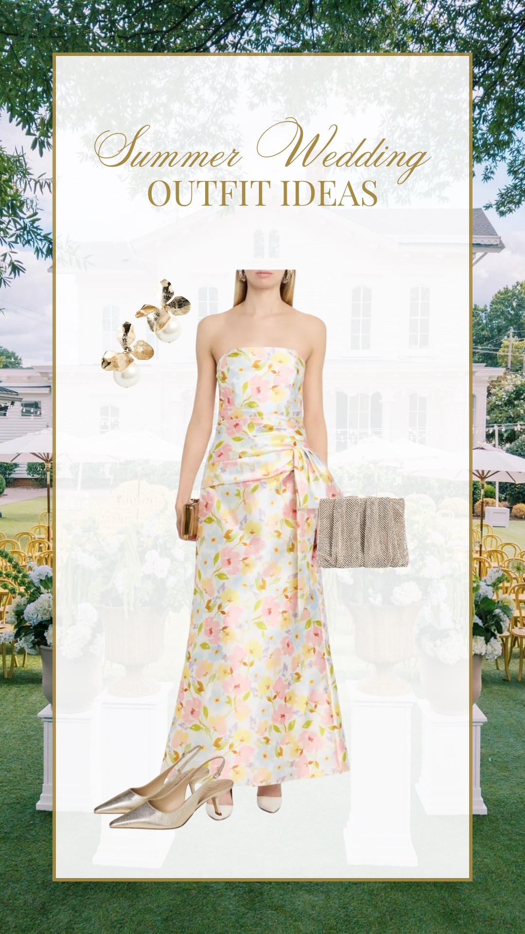Summer black tie wedding guest look!