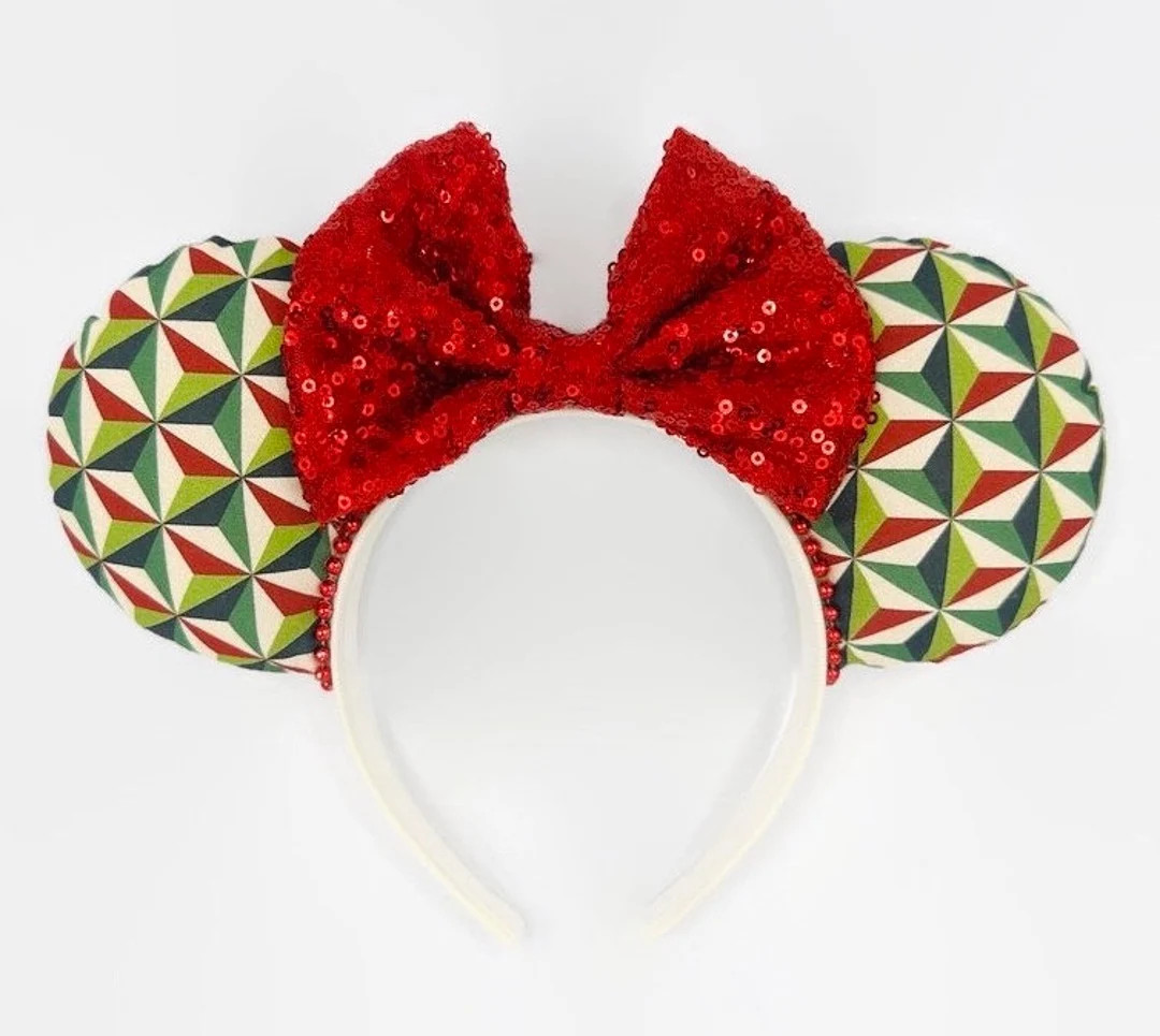 Spaceship Earth Christmas Mouse Ears Headband Holiday Epcot - Etsy | Etsy (US)
