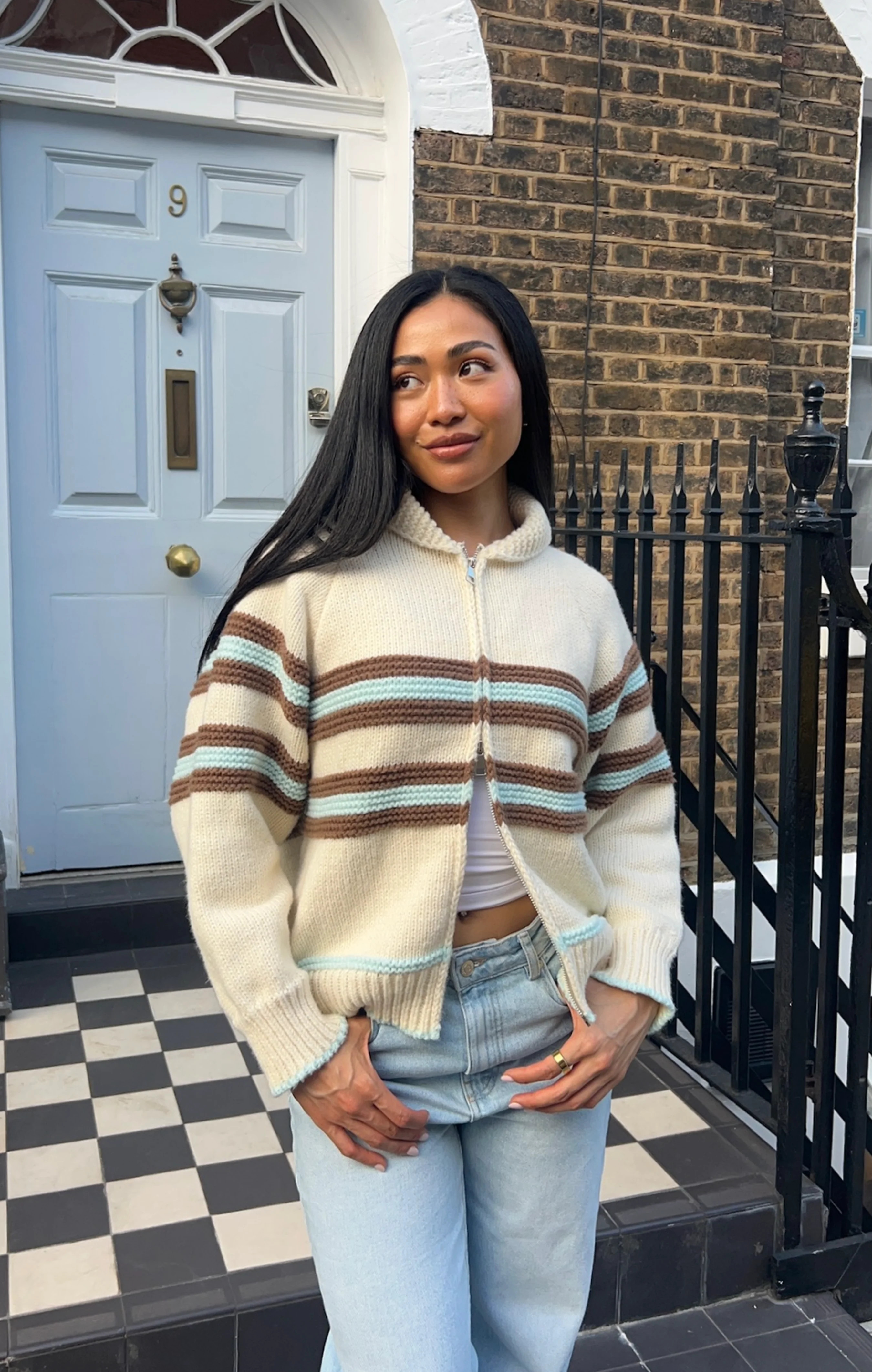 Blue & Brown Sunday Jumper | Kiwi and Co