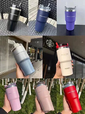 New Starbucks Stanley Stainless Steel Vacuum Car Hold Straw Cup Tumbler  591ml