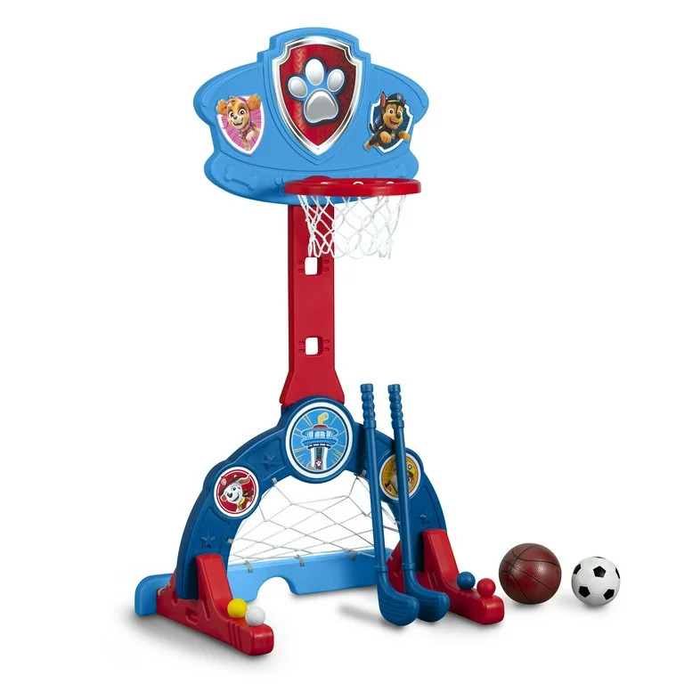 PAW Patrol 4-in-1 Sports Center by Delta Children \u2013 Adjustable Basketball Hoop, Soccer/Hocke... | Walmart (US)