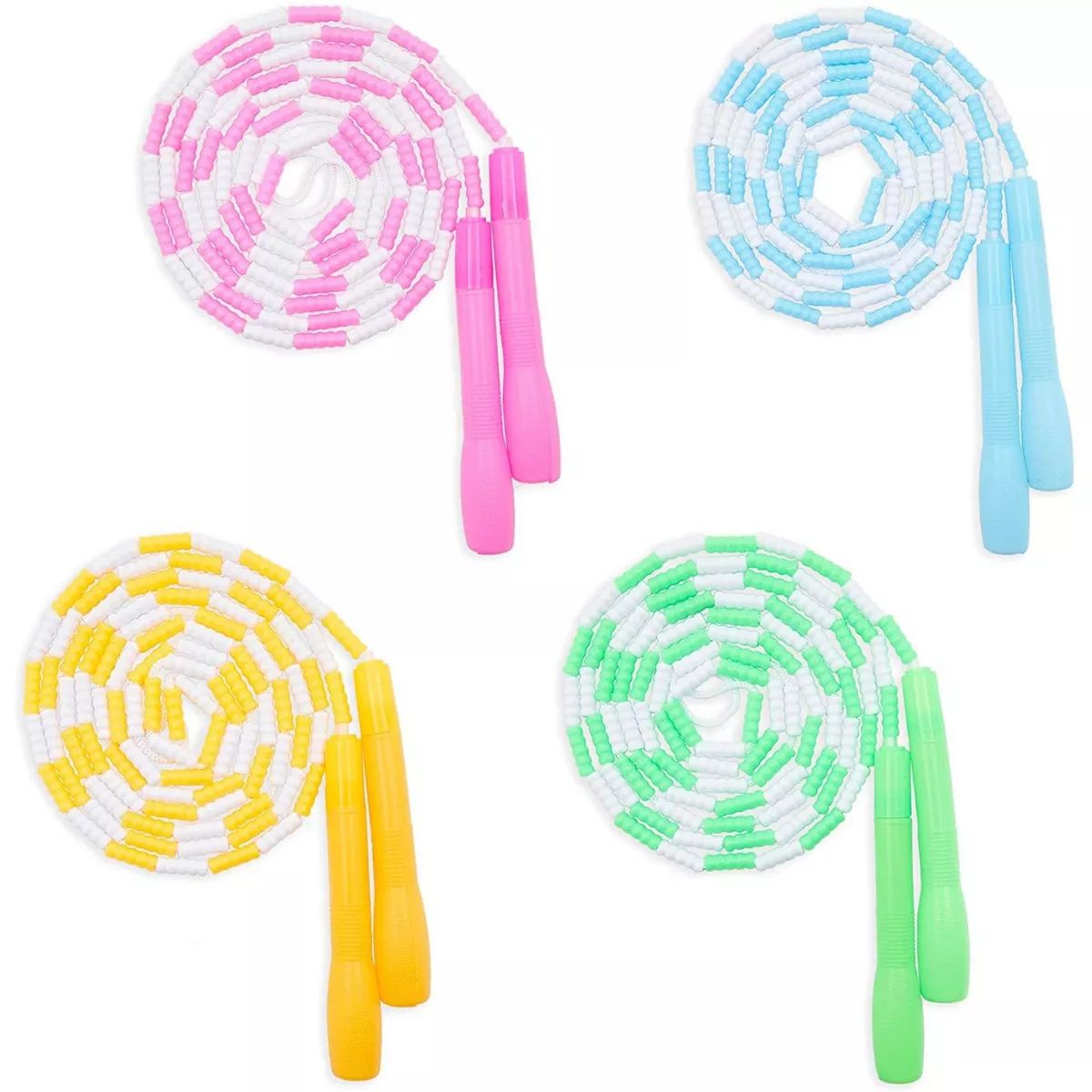 Blue Panda 4 Pack Beaded Jump Rope for Kids, 4 Colors Skipping Toys (9.2 Feet) | Target