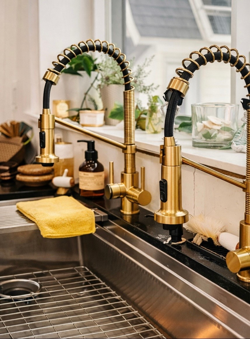 I am completely obsessed with my kitchen faucets from @Wayfair 

We built our dream home and these faucets are part of our dream kitchen with a giant sink 

#LTKHome #LTKdayinmylife