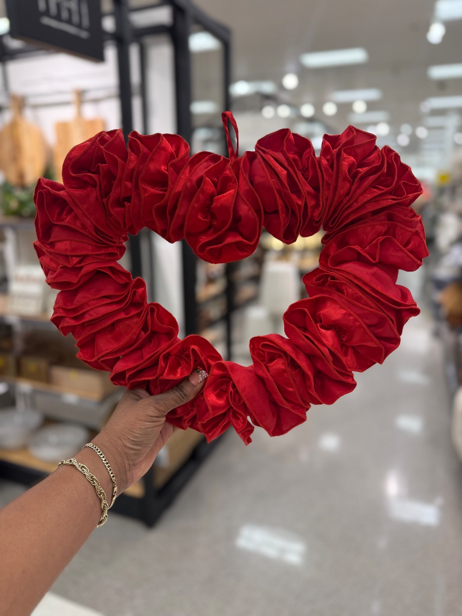 This heart wreath stopped me in my tracks at Target and I couldn’t believe it was only $20 😍 It’s actually stunning in person. The deep rich red and the ruffled texture looks way more expensive! Perfect for Valentine’s Day or honestly any day because it’s gorgeous 💕

#LTKFindsUnder50 #LTKHome