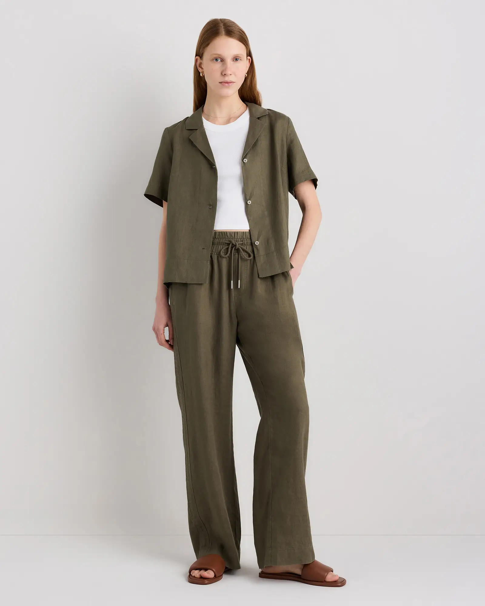 100% European Linen Wide Leg Pants | Quince