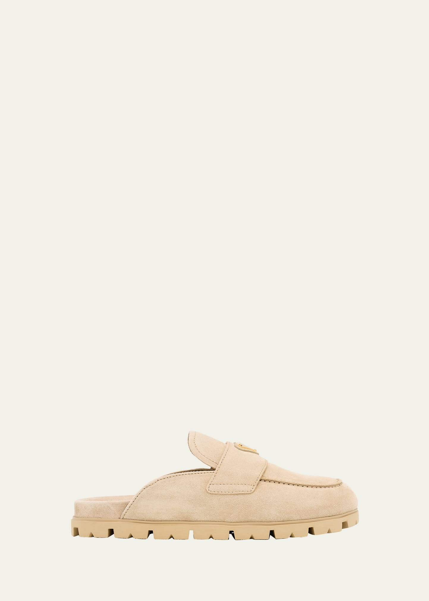 Prada Fussbett Suede Loafer Mules | Bergdorf Goodman