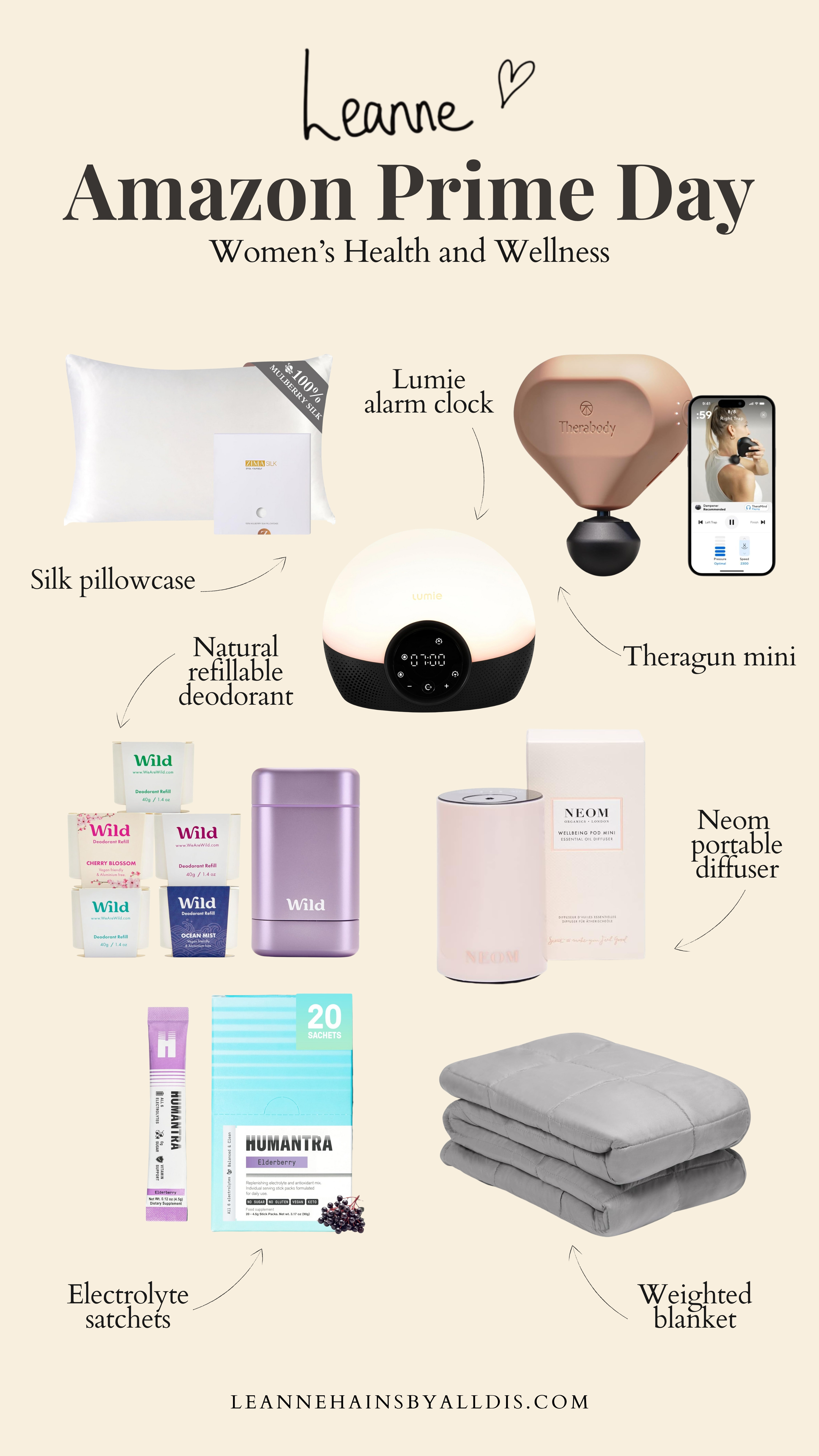 Amazon Prime Day deals ✨ Women's health and wellness edit 🤍

Lumie alarmclock, theragun, massage gun, weighted blanket, electrolytes, natural deodorant, refillable deodorant, silk pillowcase 

 #LTKxAmazon #LTKautumn #LTKbeauty