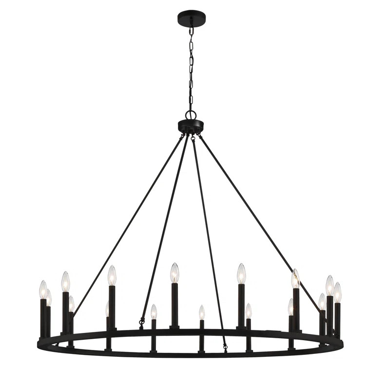 Finchley Dimmable Wagon Wheel Chandelier | Wayfair North America