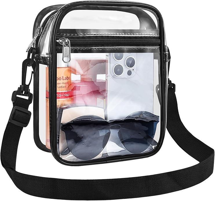 USPECLARE Clear Purse Stadium Clear Messenger Bag Stadium Approved for Men and Women Clear CrossB... | Amazon (US)