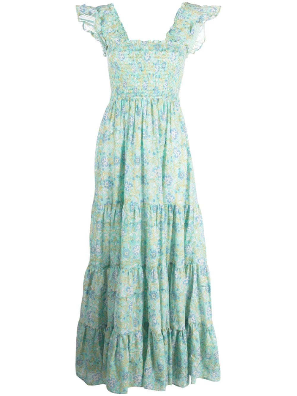 Rixo Kendall floral-print Cotton Maxi Dress - Farfetch | Farfetch Global