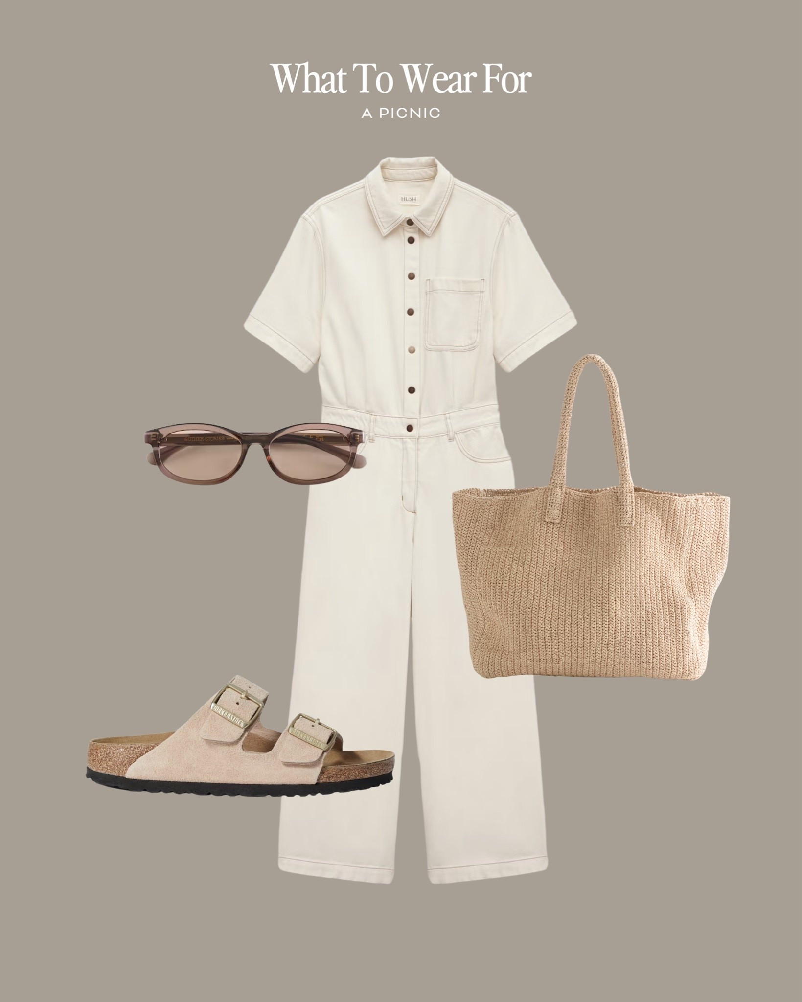 A picnic 🧺 

Summer outfits, white outfit, straw bag, Birkenstock sandals

#LTKsummer
