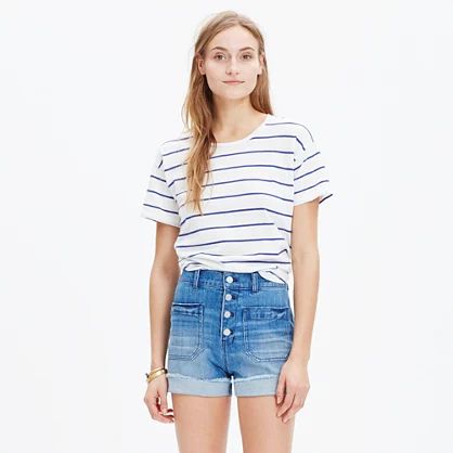 High-Rise Denim Shorts: Button-Front Edition | Madewell
