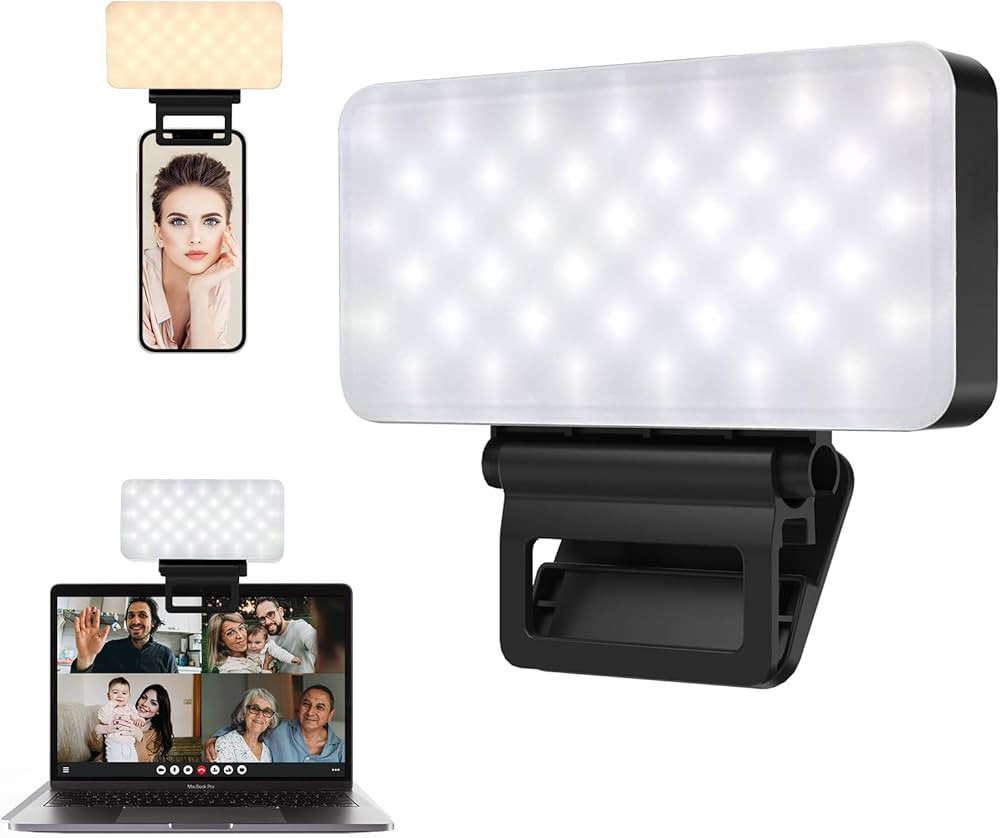 Pecosso Selfie Light Phone Light with Clip, 78 LED 2000mAh Rechargeable Camera Light, 3 Light Mod... | Amazon (US)