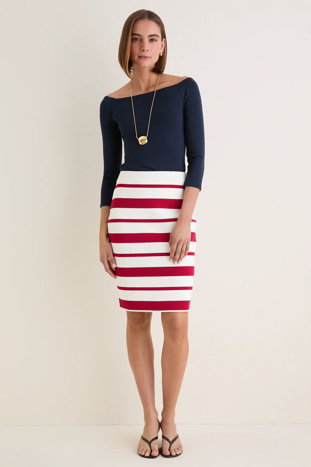 Ruby Knit Stripe Milo Pencil Skirt | Tuckernuck (US)