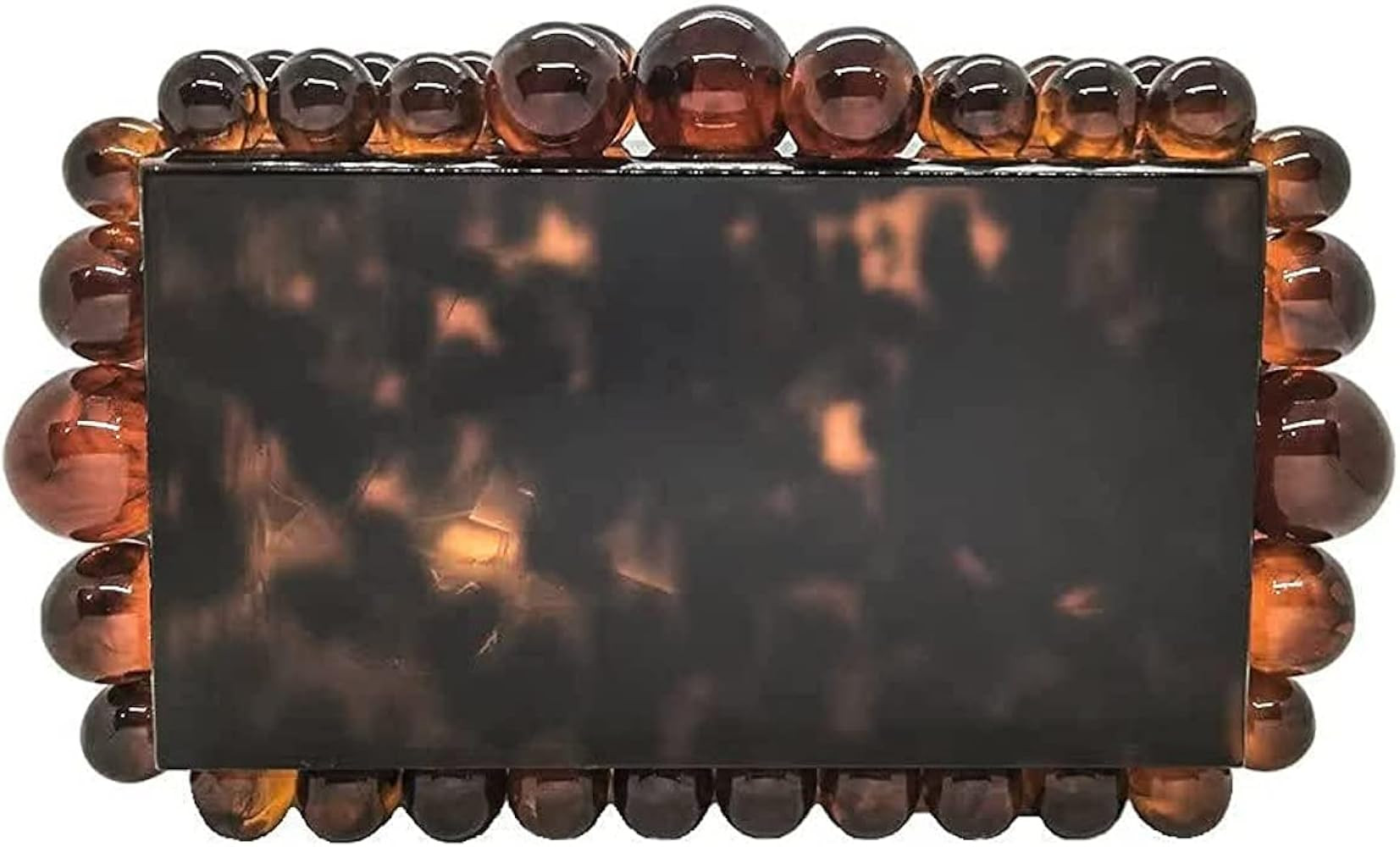 MELIMELI Acrylic Evening Beaded Clutch Box Bag for Women Glitter Marble Purse Handbag for Wedding... | Amazon (US)