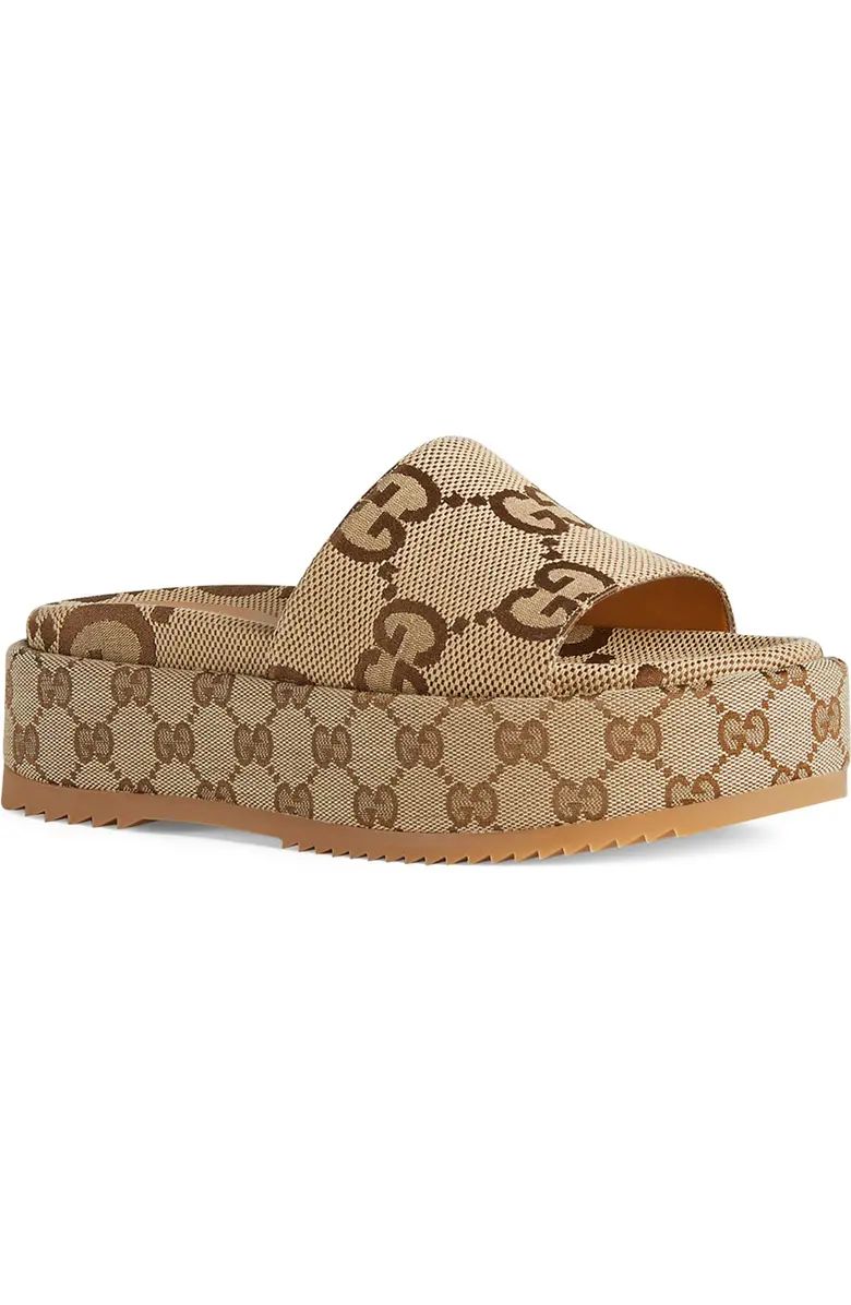 Angelina GG Logo Platform Slide Sandal (Women) | Nordstrom