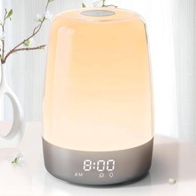 Hansang Sunrise Simulation Alarm Clock Wake Up Light for Heavy Sleepers Adults Dimmable Sun Lamp Kid Bedroom Nursery Bedside Night Light Sleep Aid RG | SHEIN
