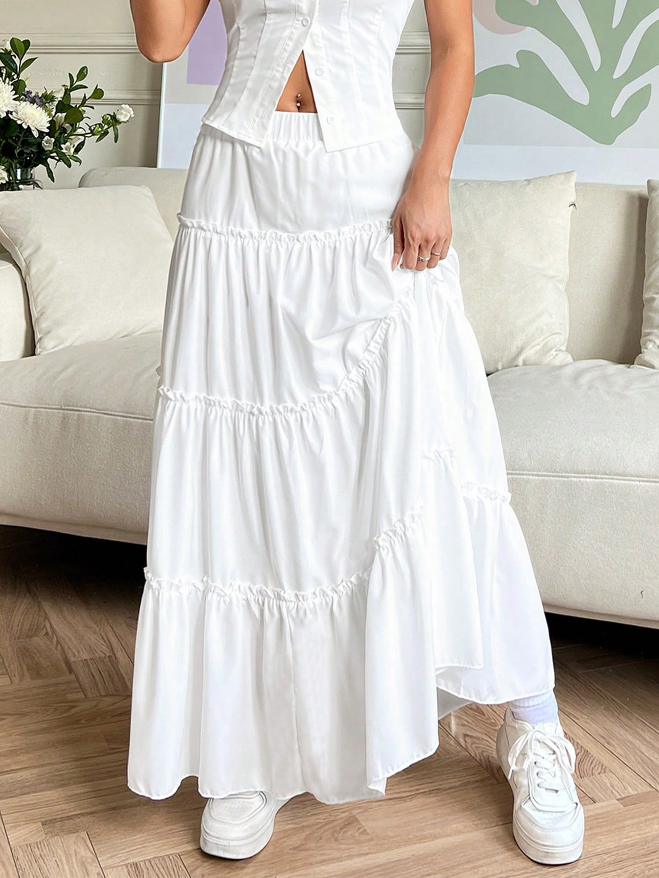 SHEIN EZwear Women's Cake Skirt | SHEIN