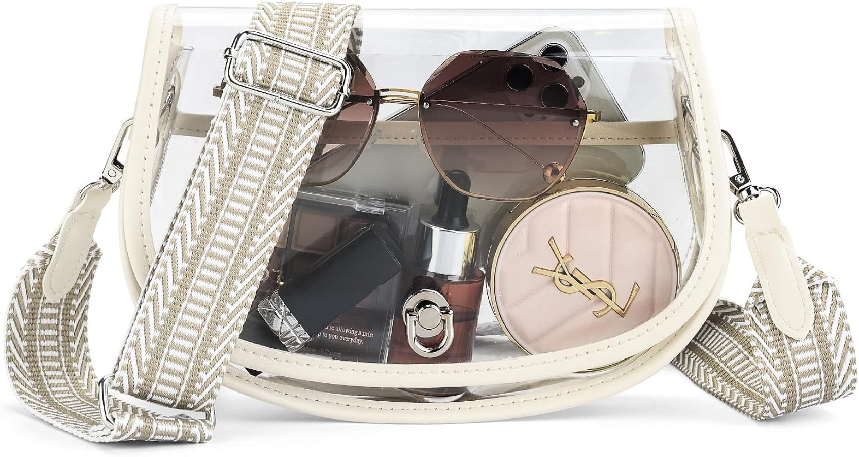 Wuflyover Clear Crossbody Bag Stadium Approved for Women，clear Bags for Stadium Events,clear Pu... | Amazon (US)