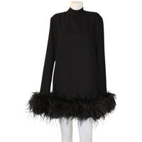 Maraya High Neck Feather Mini Dress | Etsy (US)