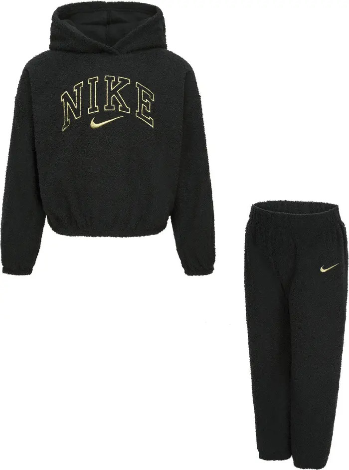 Nike Kids' Swoosh Spirit Teddy Fleece Hoodie & Joggers Set | Nordstromrack | Nordstrom Rack