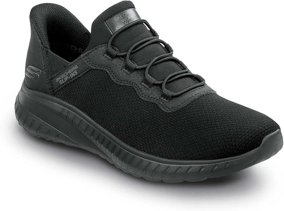 Skechers Hands Free Slip Ins Women's Squad Chaos MaxTrax Soft Toe SRO Athletic | Amazon (US)