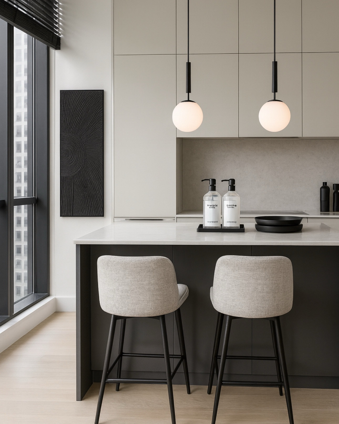 Intentional styling meets effortless luxury 🤍 

This modern minimalist kitchen is the definition of elevated everyday living, from the matte black pendant lights to the curated soap duo that makes even dish duty feel chic. It’s the small details that truly make a space feel designed.
⠀⠀⠀⠀⠀⠀⠀⠀⠀
If you love this clean and curated look, shop all my favorite neutral home finds + countertop essentials on my LTK!

#KitchenStyling #ModernMinimalistKitchen #InteriorDesignInspo #CountertopGoals #MoodyNeutralHome #MatteBlackDetails #LuxeForLessVibes #StyledSpaces #KitchenDecorInspiration #EditorialInteriorStyle #MooreDecorStyle #MooreLuxeInteriors #NeutralHomeAesthetic #HighRiseLiving #InteriorDesignTrends #ShopMyHome #LTKHome #MyLTK #DesignWithDanielle

#LTKHome