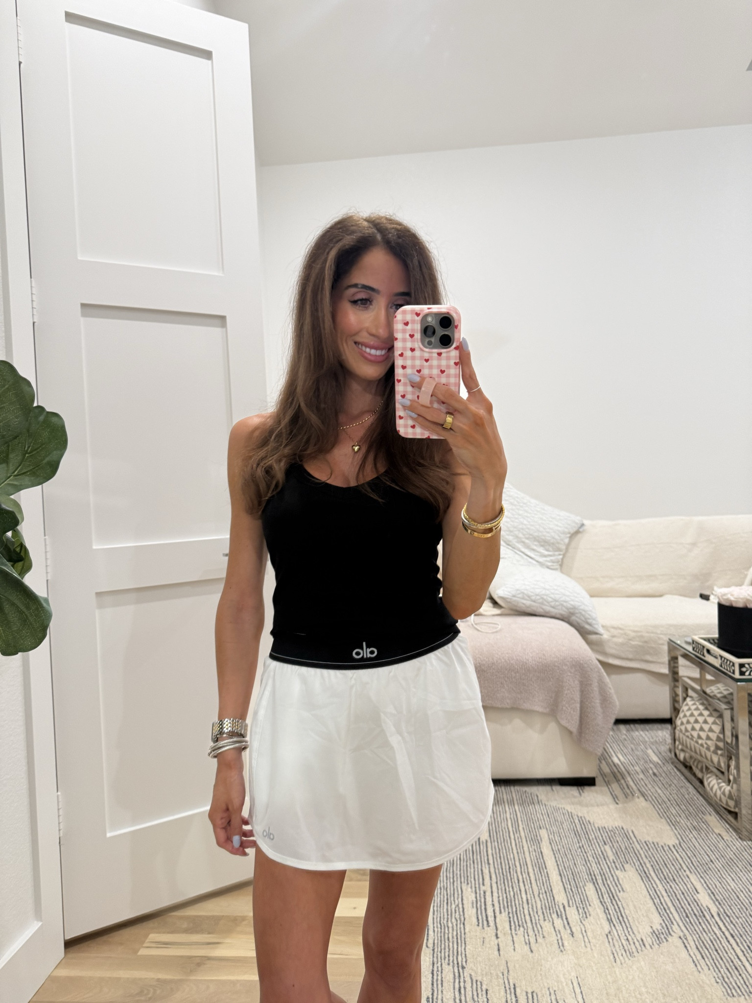 Alo skirt with hidden shorts size xxs Amazon tank size xs with bra 

#LTKSaleAlert #LTKPetite #LTKootd