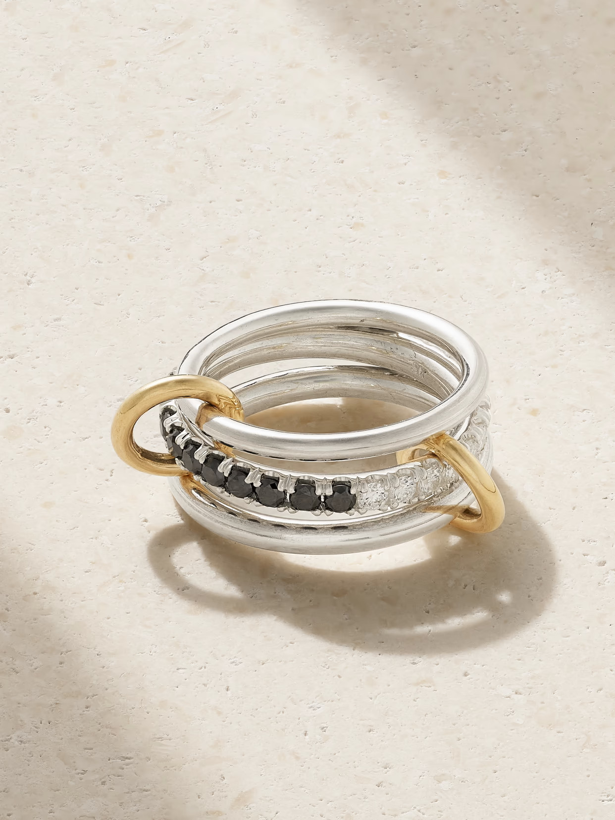Spinelli Kilcollin - Petunia Eclipse Sterling Silver And 18-karat Gold Diamond Ring - 5 | NET-A-PORTER (US)
