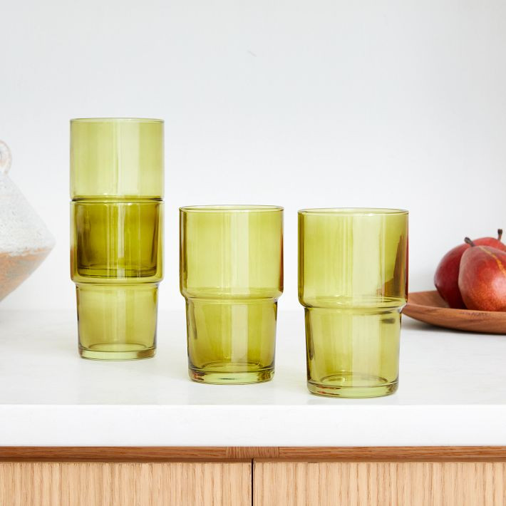 Essential Stacking Drinking Glass Double Old Fashioned | West Elm (US)