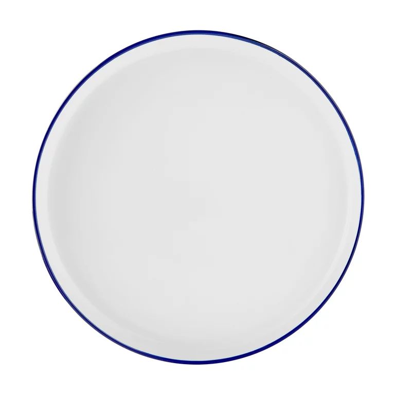 Mainstays Blue Rim Stoneware Dinner Plate | Walmart (US)