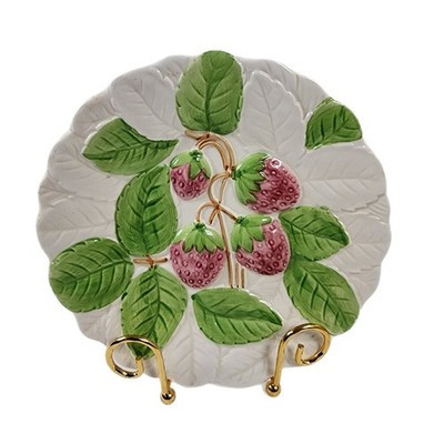 Stafford FRUIT DU JOUR Srawberry Salad Dessert Plate Hand-Painted 1987 | eBay US