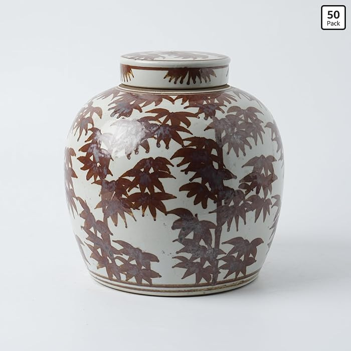 Blue and White Handpainted Ceramic Ginger Jar with Lid Ancient Chinese Oriental Style Multi Purpo... | Amazon (US)