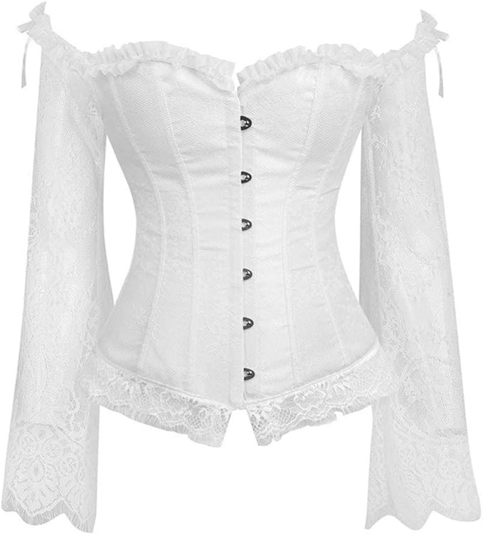 Corset Tops for Women Corset - Overbust Lingerie - Lace up Back Bustier Top - Fashion Corsets wit... | Amazon (US)