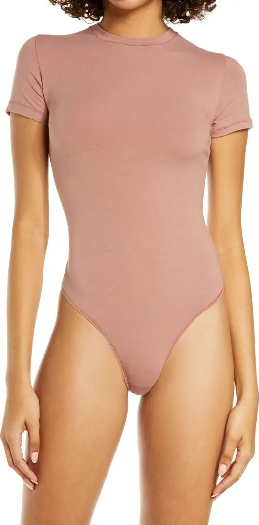 Stretch Cotton Jersey T-Shirt Bodysuit | Nordstrom