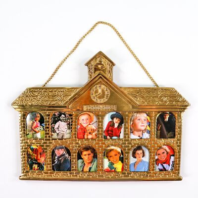 Vtg Brass School House Picture Frame Vintage 1st-12th Grade School Years Stand | eBay US