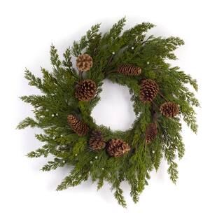 26"" Pine Cones Pine Wreath By Melrose in Green | Michaels® | Michaels Stores