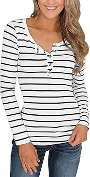 Spadehill Women's Long Sleeve Button Henley Shirt | Amazon (US)