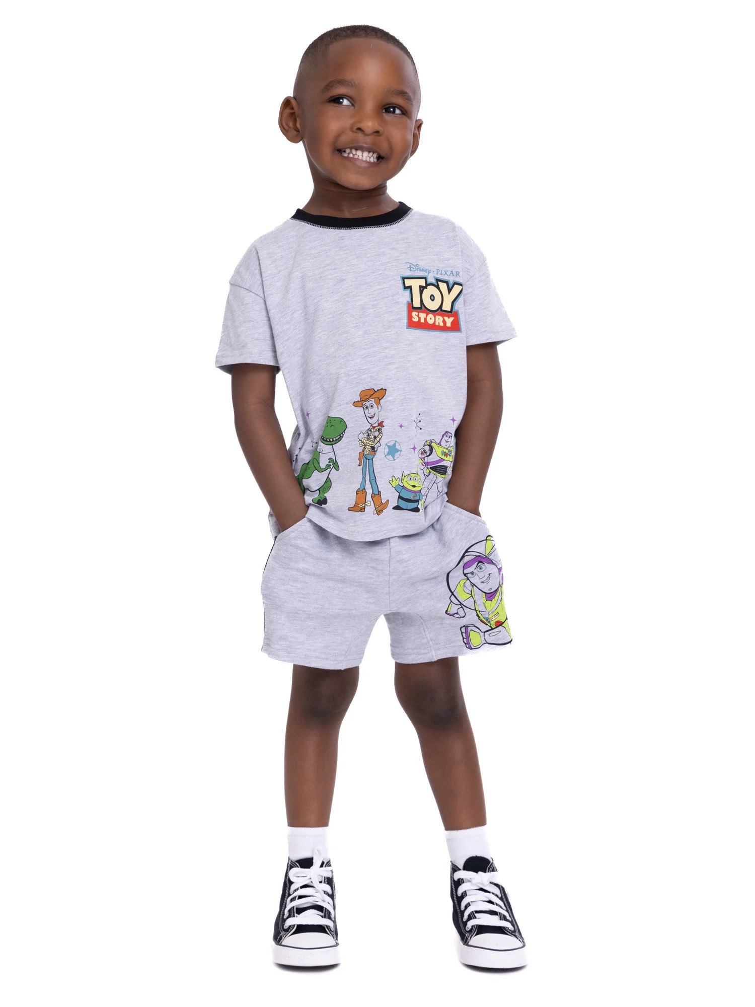 Disney Toy Story Toddler Boys Short Sleeve T-Shirt and Shorts Set, 2-Piece, Sizes 12M-5T | Walmart (US)